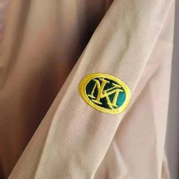 Excellent Glen Echo Golf Men's Jacket Dark Beige Color Size XL 1/4 Zip - Picture 12 of 16
